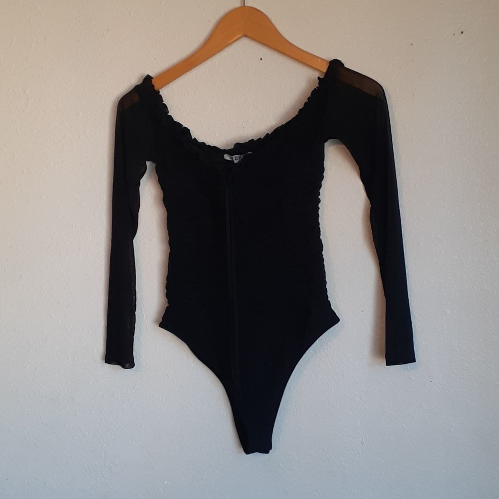 NWT LECHE lace bodysuit size s color black